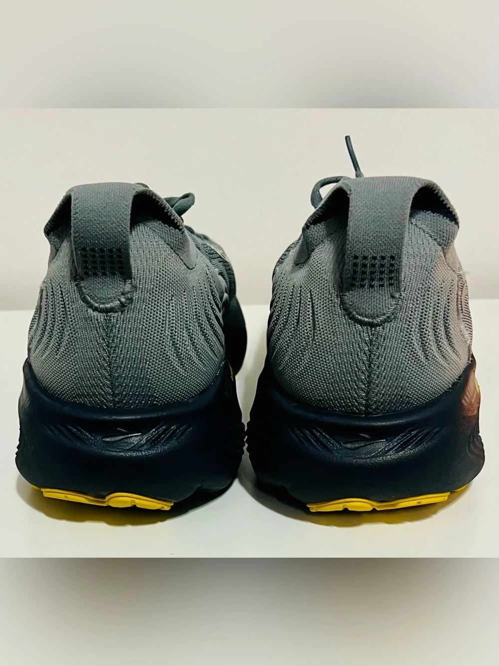 Brooks Men’s Adrenaline GTS Running Shoes — Light Gray and Yellow